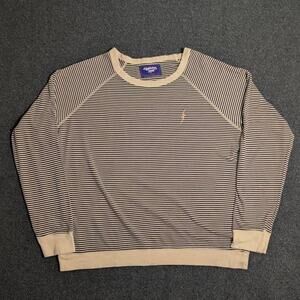 LIGHTNING BOLT Vintage Striped Raglan Long Sleeve Thermal Surf Beige Black